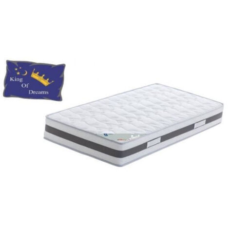 King Matelas 100x200 Trés Ferme Mousse à Mémoire de Forme 50 Kg/m3 - 23 cm -