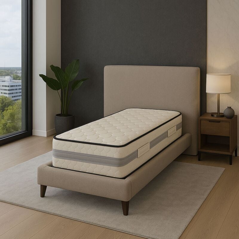 King Of Dreams - King Matelas 90x190 Trés Ferme contact Mousse à Mémoire de Forme 50 Kg/m3 - 23 cm -