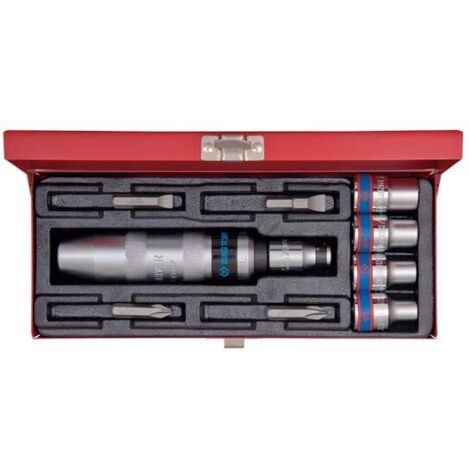 KING TONY 4505MR - Set di 10 cacciaviti a percussione e Kit di Accessori