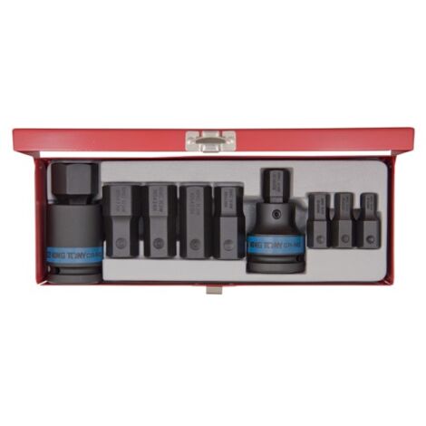 KING TONY - Coffret à choc 3/4" 6 pans, de 10 à 32mm
