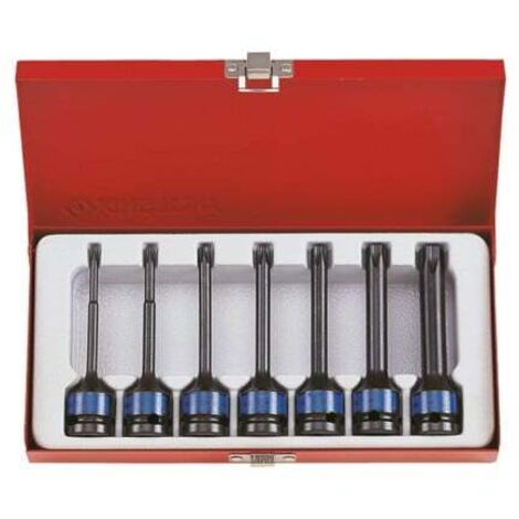 KING TONY - Coffret de 6 douilles à choc 1/2" Torx