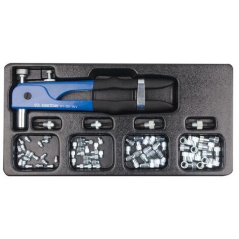 KING TONY - Coffret pince à riveter manuelle - 85 pièces