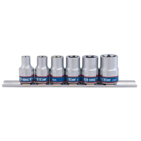 KING TONY - douille Torx 3/8" 6 pièces - 150 mm