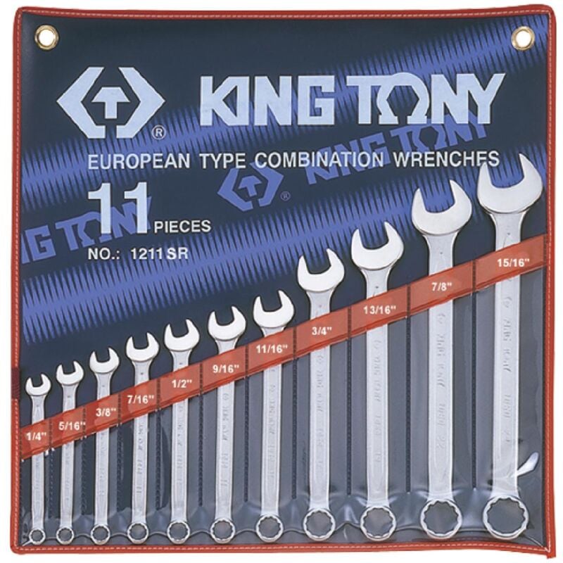 Jeu de 11 cles plate mixte - sr - King Tony