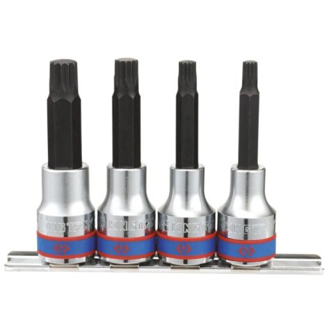 KING TONY - Jeu de 4 douilles 1/2" Spline M6-M8-M10-M12
