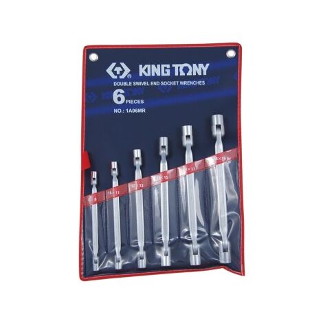 KING TONY - Jeu de 6 clés à douilles articulées