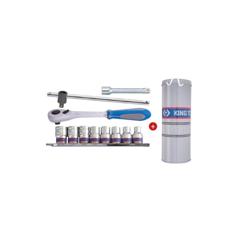 King Tony - Jeu de douilles et accessoires 1/2 - 11 pièces