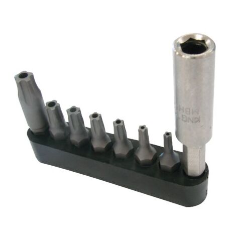KING TONY - Jeux d'embouts tournevis RESISTORX® Plus - 8 pièces