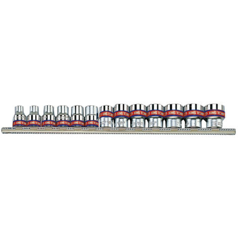 King tony komplet nasadek 3/8" 13cz. krótkie 12-kątne calowe 1/4"-13/16"