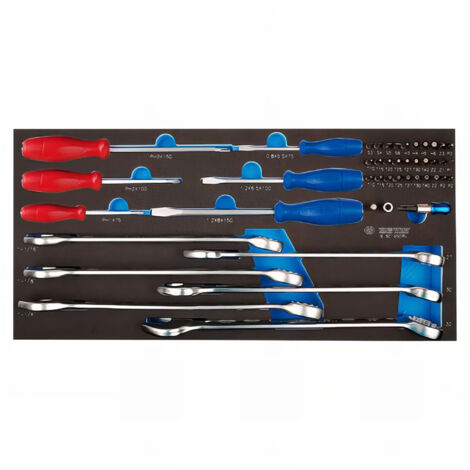 KING TONY - Module de douilles Torx 1/2 et de clés mâles Torx pour servante 45pcs