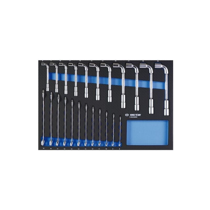 King Tony - Module Mousse + pp 23pcs clés mixtes et à pipe