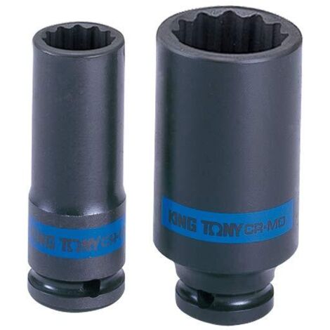 King tony nasadka długa udarowa cienkościenna 1/2" 17mm x 80mm, 12-kąt