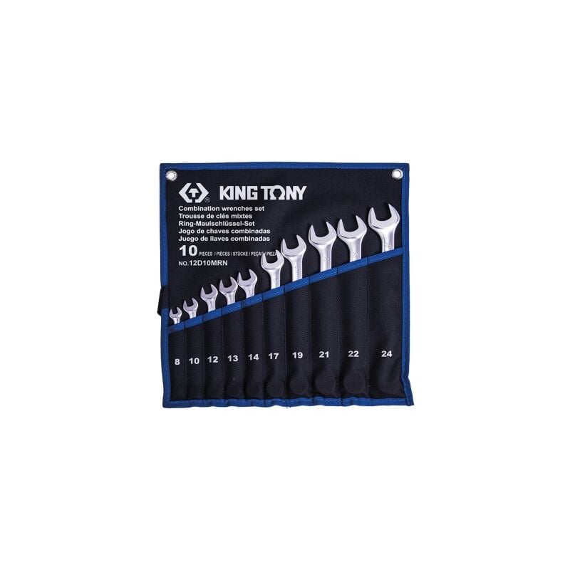 Trousse de 10 clés mixtes légères 8-10-12-13-14-17-19-21-22-24mm - King Tony