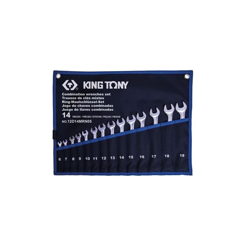 King Tony - Trousse de 14 clés mixtes légères 6 à 19mm