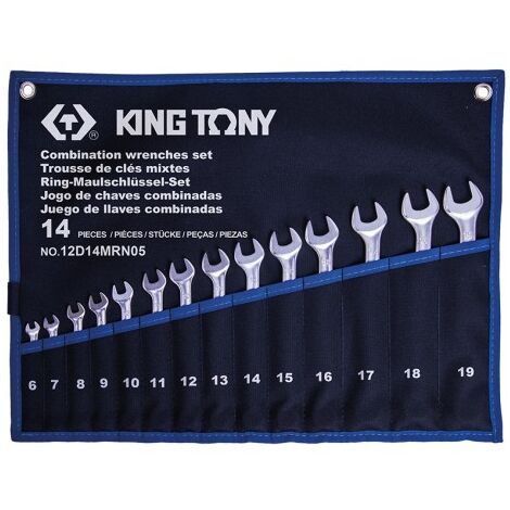 KING TONY - Trousse de 14 clés mixtes légères 6 à 19mm