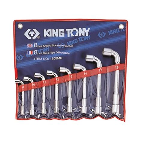 KING TONY - Trousse de 8 clés à pipe 8-10-11-12-13-14-17-19mm