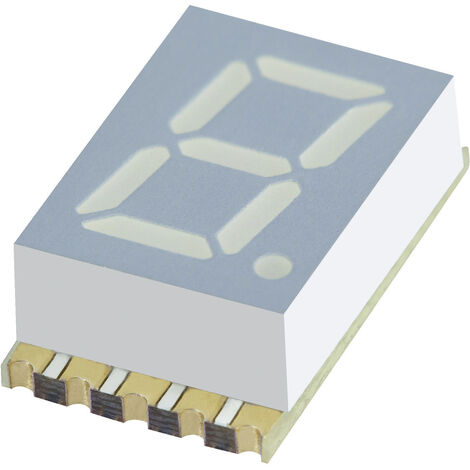 Kingbright 7-Segment-Anzeige Gelb  7.62 mm 1.95 V Ziffernanzahl: 1 KCSA03-107