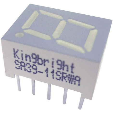 Kingbright 7-Segment-Anzeige Grün  10 mm 2.2 V Ziffernanzahl: 1 SA39-11GWA