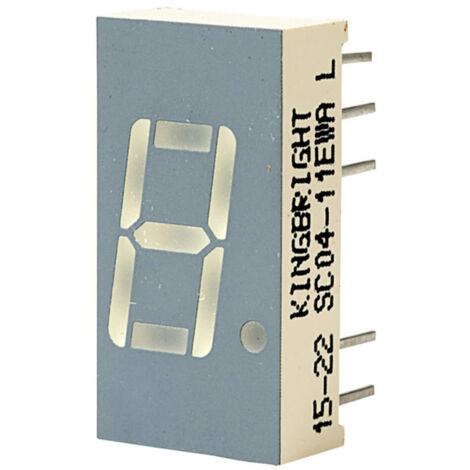 Kingbright 7-Segment-Anzeige Rot   2 V  SC04-11EWA