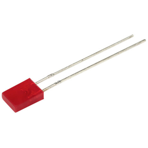 Kingbright  LED bedrahtet  Rot Rechteckig 2 x 5 mm 12.5 mcd 110 ° 30 mA 2 V