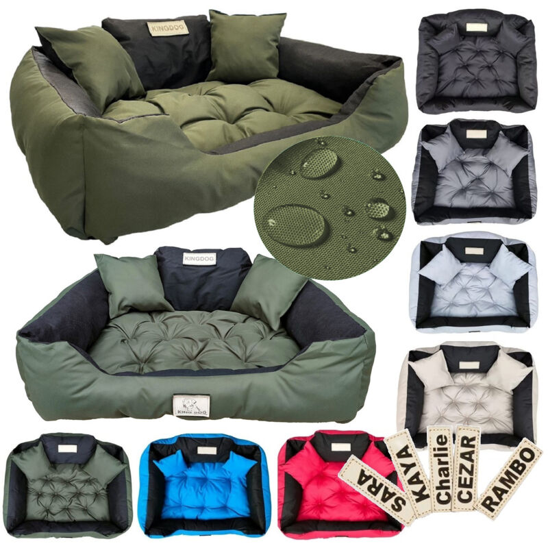 KINGDOG parc lit pour chien 100x75 cm personnalisé imperméable vert