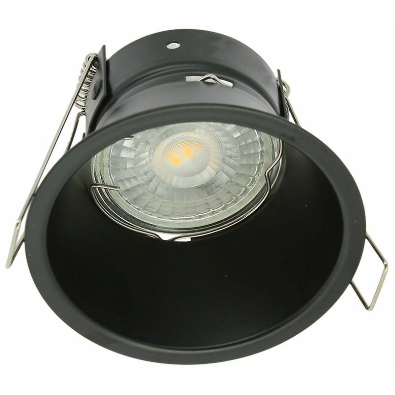 

KINGDOM GU10 Soporte de techo fijo fijo de baja luminosidad negro Diam 82