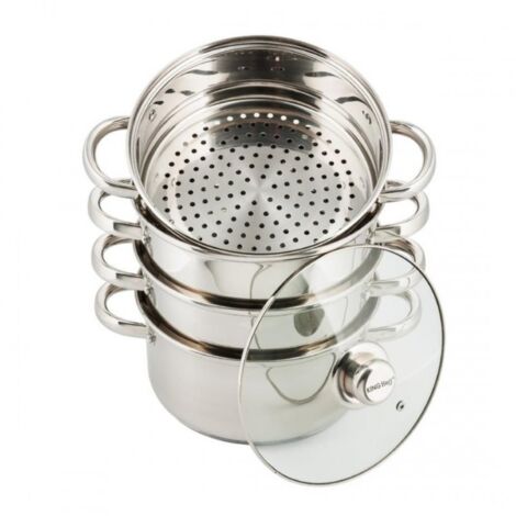 KINGHOFF PENTOLA A VAPORE 5 PEZZI 18 cm KH-3317