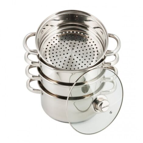 KINGHOFF PENTOLA A VAPORE 5 PEZZI 22cm KH-3329