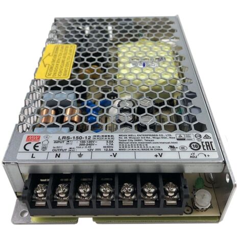 KingLed - MeanWell Alimentatore LRS-150-12 Potenza Max 150W DC 12V IP20 Trasformatore Mean Well per Led - COD. 1986