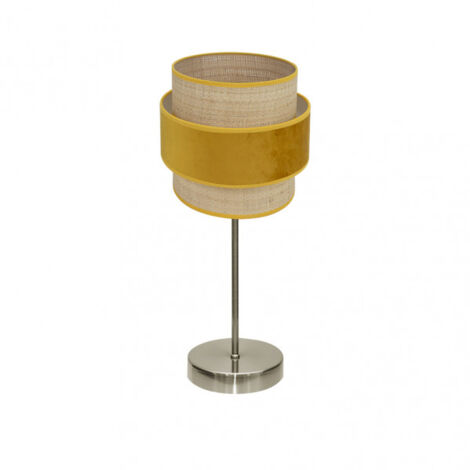 Kings Tischlampe 1xe14 Leder/Natur-Yema 43x18x18 cm
