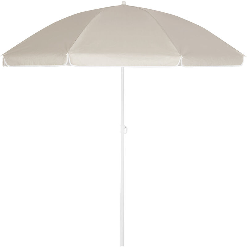 Kingsleeve Beach Sun Parasol Outdoor Garden 180 + 200cm Umbrella Tilt Sun Shade beige - 180cm (de)