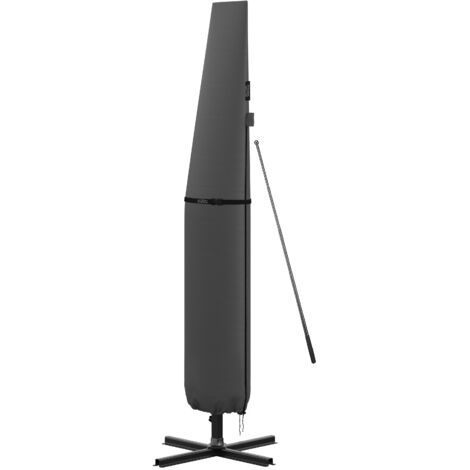 KINGSLEEVE® Garden Parasol Cover W/Rod For Up To 350cm Cantilever Parasol Grey