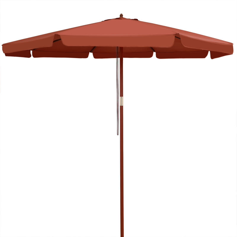 

Kingsleeve Sombrilla de madera Ø 330m Parasol con Protección solar UV50+ y Repelente al agua - varios colores Terracota - Terracota