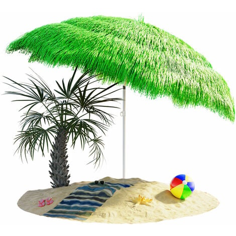 Kingsleeve Sombrilla de Playa Jardín Ø 160 cm Hawaii Parasol Inclinable Exterior Patio Terraza Altura Ajustable Color a elegir Multicolor - Multicolor
