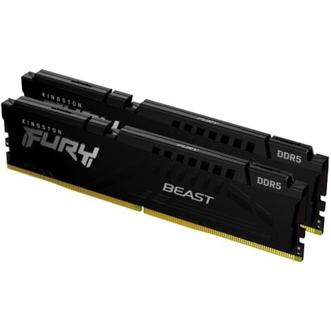 Kingston FURY Beast DDR5 16Go (2x8Go) 5200MT/s DDR5 CL40 DIMM Mémoire pour PC de Gamer Kit de 2 - KF552C40BBK2-16