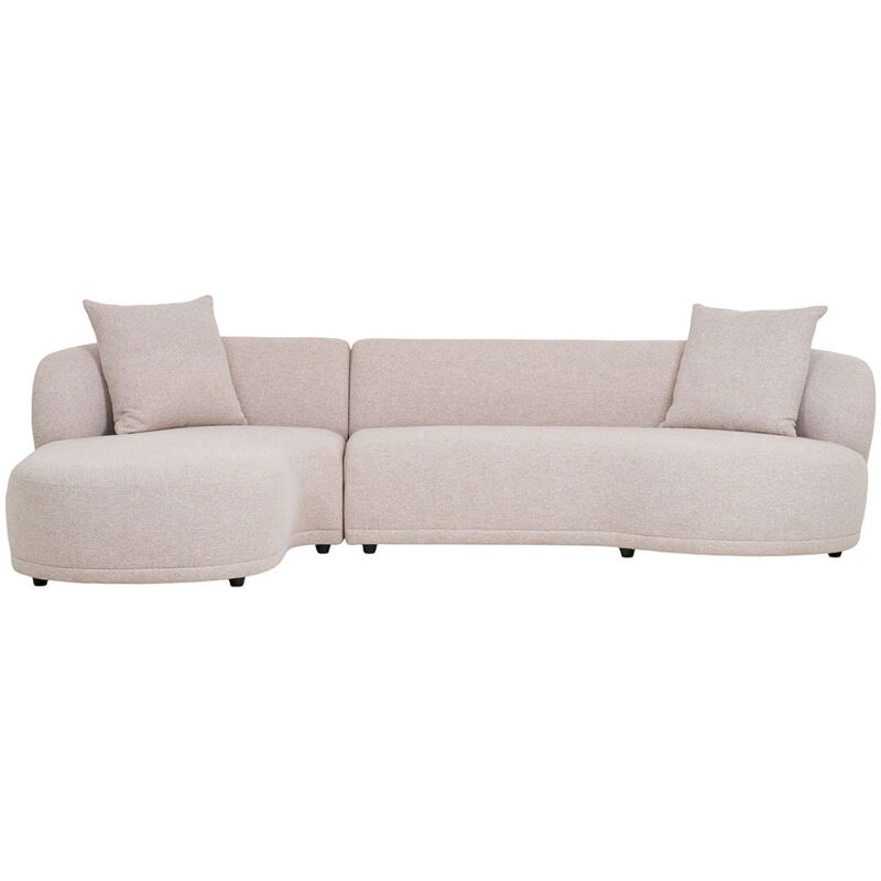 Ebuy24 Kingston Sofa Mit 2 Kissen, Linksdrehend Natur.