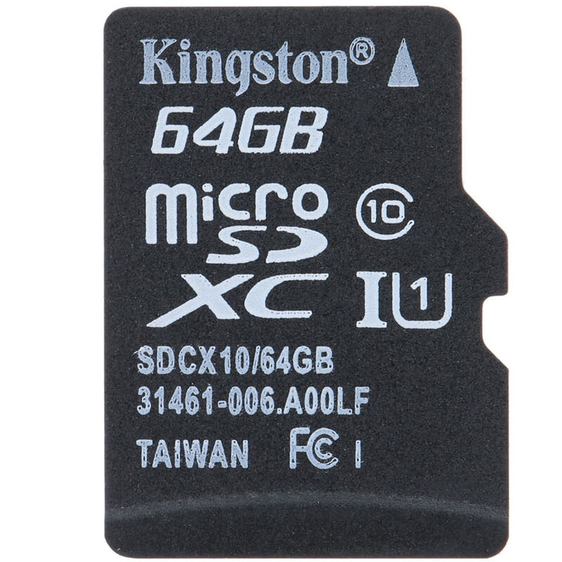 

Kingston, tarjeta de memoria flash MicroSD TF de 48 MB / s de velocidad maxima con adaptador de tarjeta, negro, 64 GB