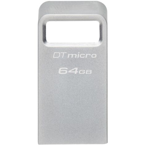Kingston Technology DataTraveler Micro lecteur USB flash 64 Go USB Type-A 3.2 Gen 1 (3.1 Gen 1) Argent