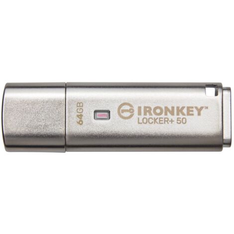 Kingston Technology IronKey Locker+ 50 lecteur USB flash USB Type-A 3.2 Gen 1 (3.1 Gen 1) Argent
