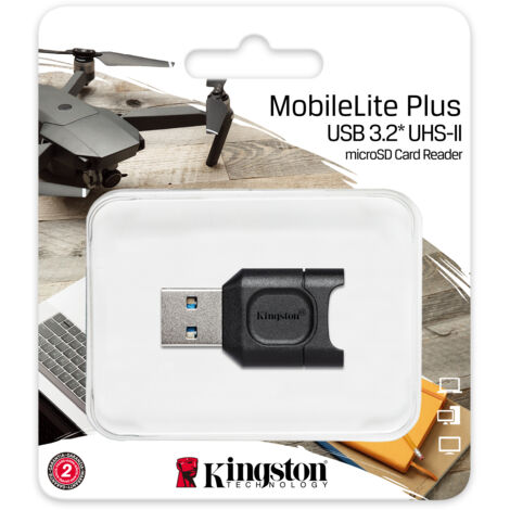 Kingston Technology MobileLite Plus lecteur de carte mémoire USB 3.2 Gen 1 (3.1 Gen 1) Type-A Noir