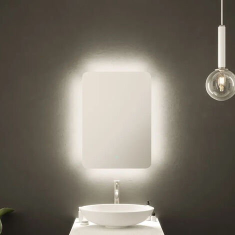 Kingston Tunable Dimmable LED Mirror with Touch Sensor, Demister and Shaver Socket - Illuminated Border