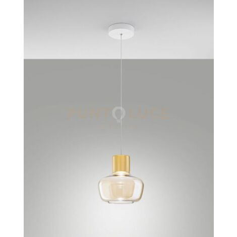 KINO SOSPENSIONE COGNAC A LED 3000K - 12W - 1300 lm DIMMERABILE