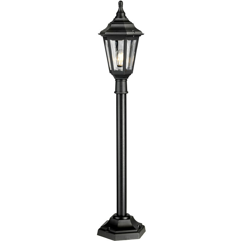 Kinsale - 1 Light Outdoor Post Lantern Black IP44, E27 - Elstead