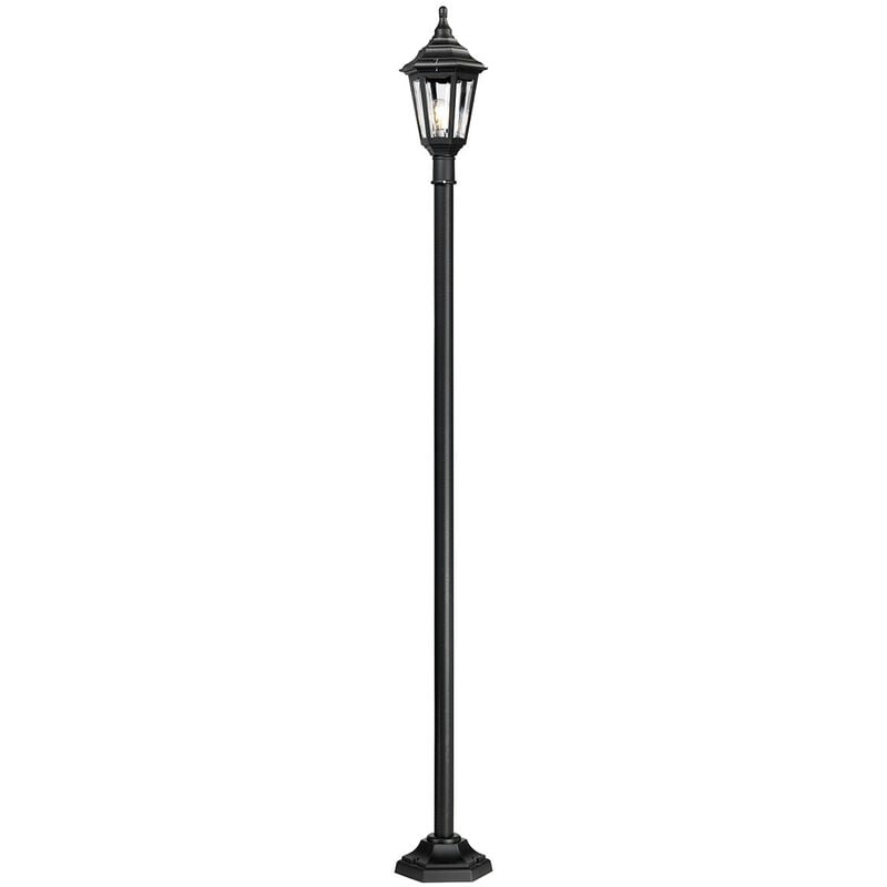 Kinsale - 1 Light Outdoor Lamp Post Black IP43, E27 - Elstead