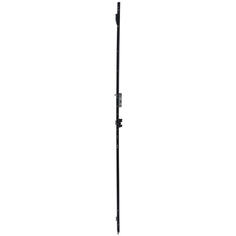 Kintech – Crémone à crochet pour coulissant PVC – Longueur 1155mm – Verrouillage 3 crochets – Acier zingué avec système anti fausse manœuvre