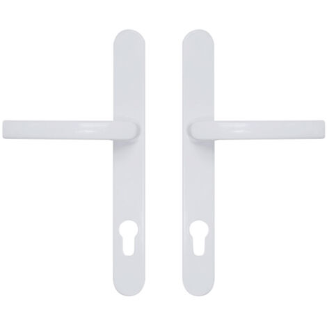 Kintech – Garniture en aluminium avec ressort de rappel – Plaques 30mm – Carré 8mm – Entraxe 92mm – Fixations invisibles M5 – Finition blanc RAL9016