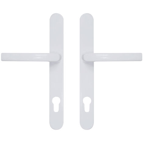 Kintech – Garniture en aluminium sur plaques de 30mm – Entraxe 210mm – Finition blanche RAL9016 – Fixation invisible par vis M5
