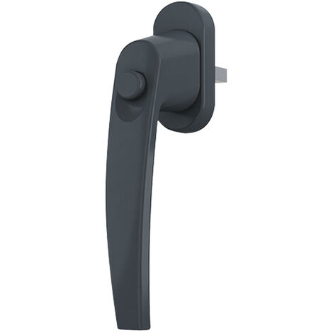 Kintech – Poignée de fenêtre à bouton victory – Aluminium gris anthracite RAL7016 – Crantage 4 positions – Verrouillage sans clé