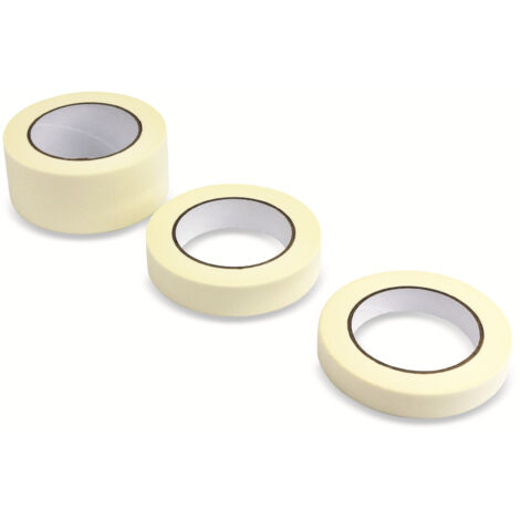 KINZO Abdeck-Klebeband-Set 3-teilig, 19/25/50 mm x 50 m