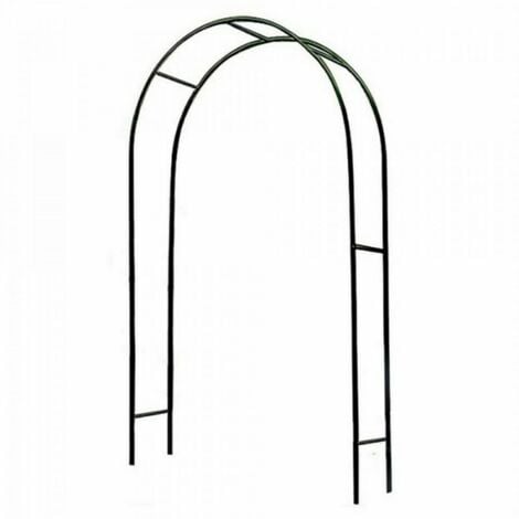 JARDIBRICODECO Kinzo Arche de jardin en métal pour plantes grimpantes 140x240cm